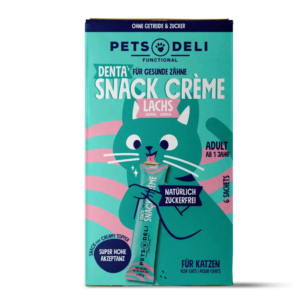 Snack Creme Snack Fresh & Clean Lachs für Katzen - 6 x 15g / Einzelpackung