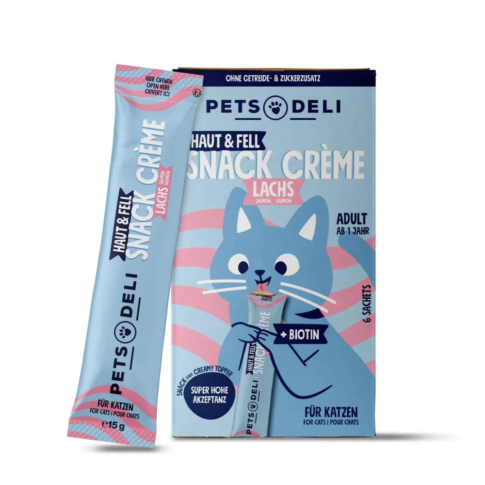 Snack Creme Snack Beauty+ Lachs für Katzen - 6 x 15g / Einzelpackung