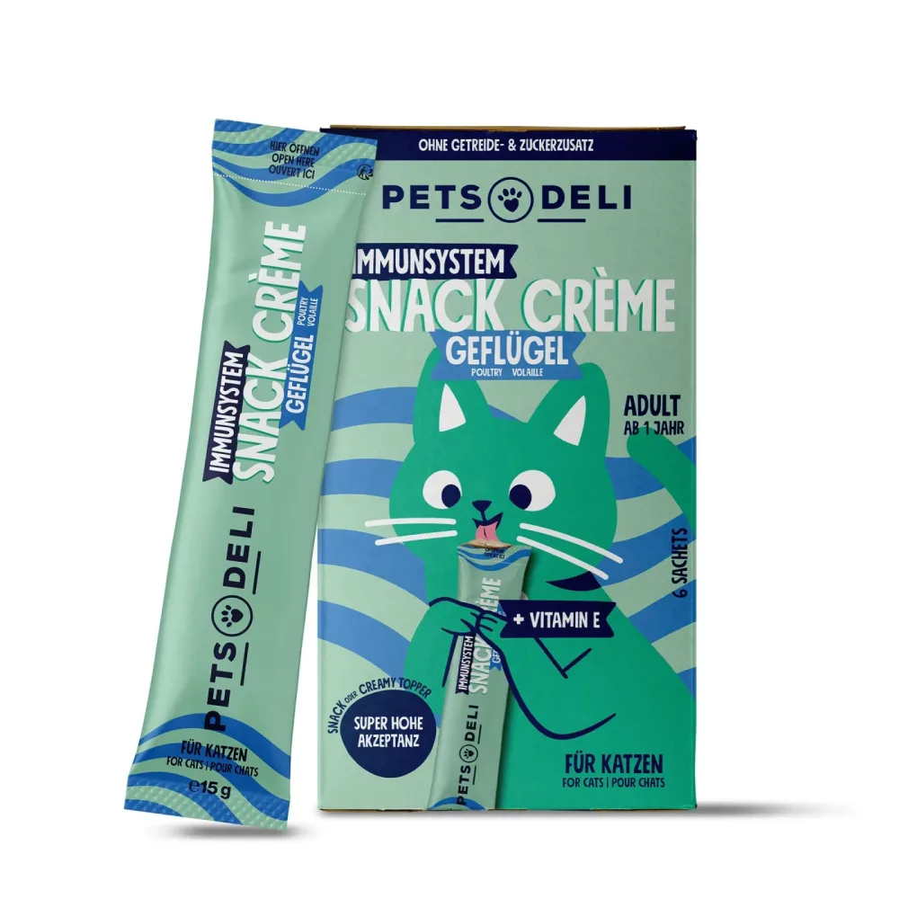 Snack Creme Snack Immune+ Geflügel für Katzen - 6 x 15g / Einzelpackung
