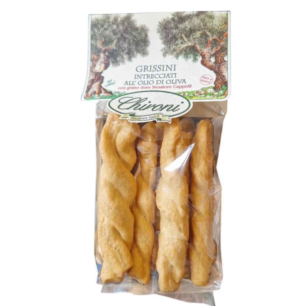 Grissini intrecciati all'olio di oliva