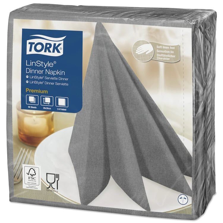 Dinnerservietten Grau