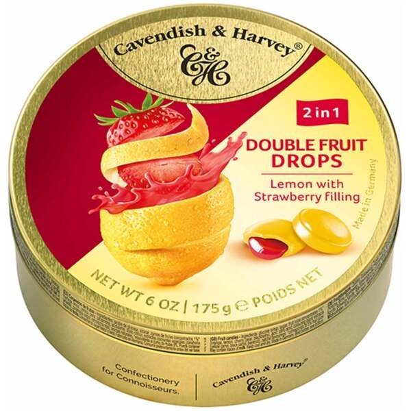 Zitronen Drops gefüllt mit Erdbeere