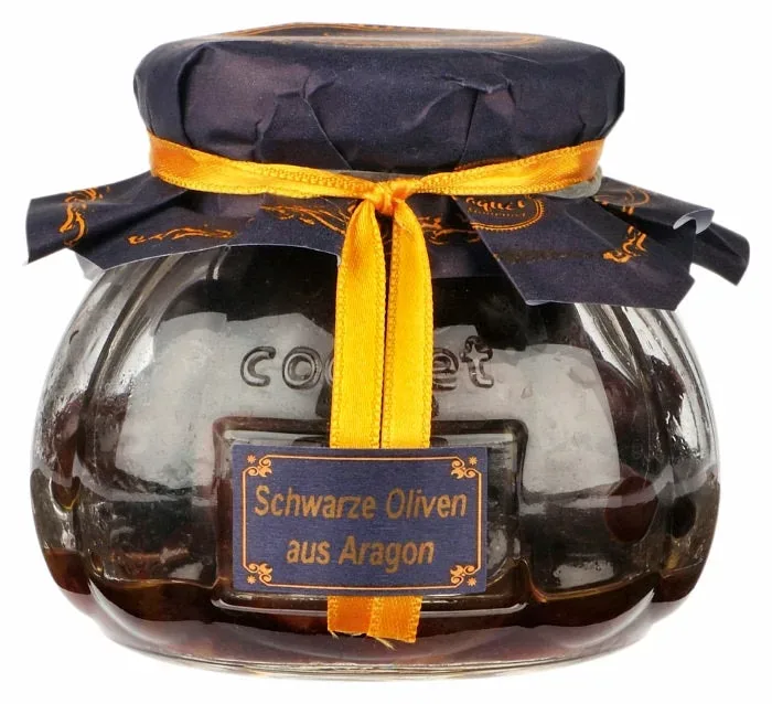 Schwarze, getrocknete Oliven aus Aragòn