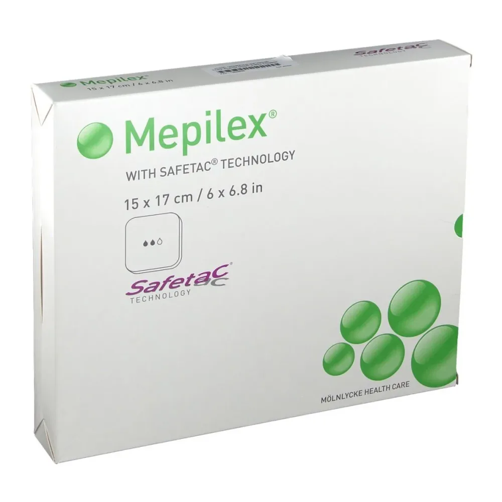 Mepilex Schaumverband mit Safetac 15 x 17cm (5 Stk)