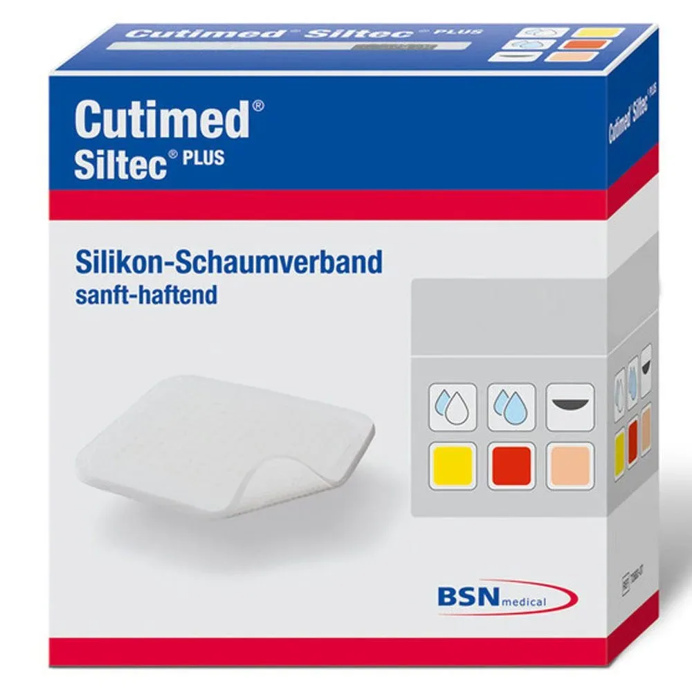 Cutimed Siltec Plus Silikon-Schaumverband 5cm x 6cm (10 Stk)