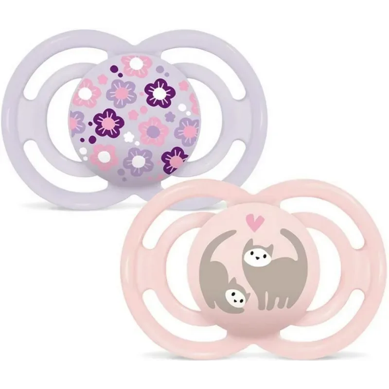 MAM Perfect Nuggi Silikon, 16-36 Monate, pink/lila (2 Stk)