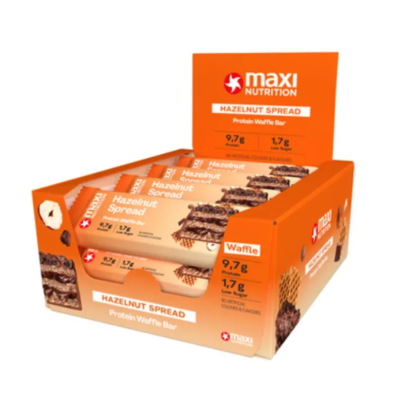 MAXI NUTRITION Protein Waffle Bar Hazelnut Spread (12x39g)