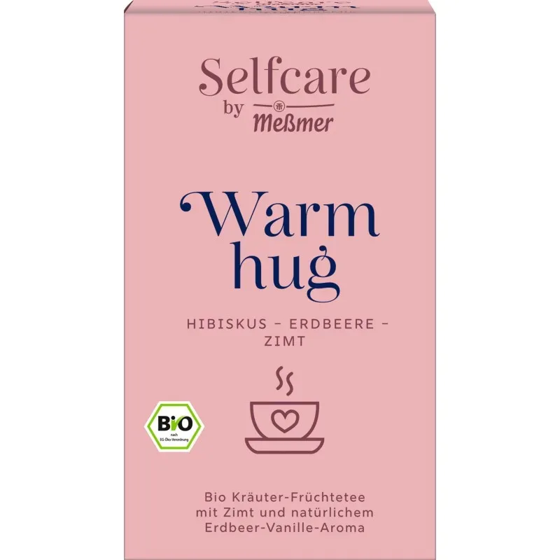 Messmer Bio Warm hug Kräuter-Früchtetee mit Zimt-Erdbeeraroma (16 Beutel)