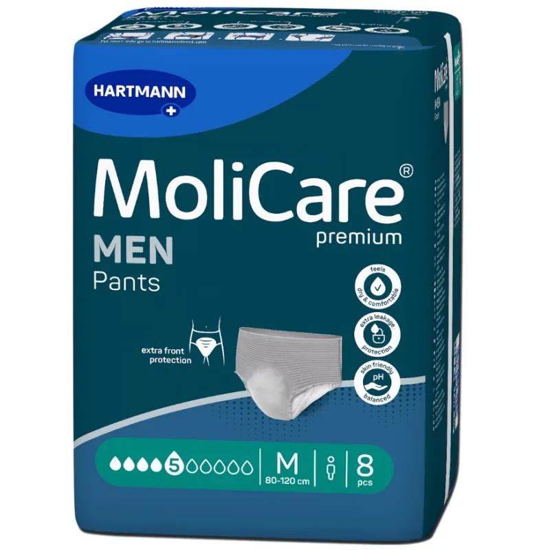 MoliCare Premium Men Inkontinenz-Pants, Taille 80-120cm, Stärke 5 (8 Stk)