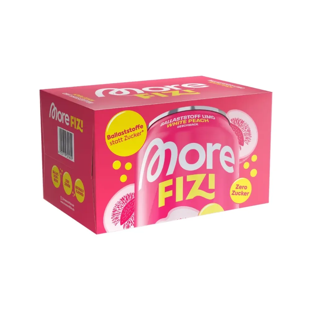 More Nutrition More Fizi White Peach (6x330ml)
