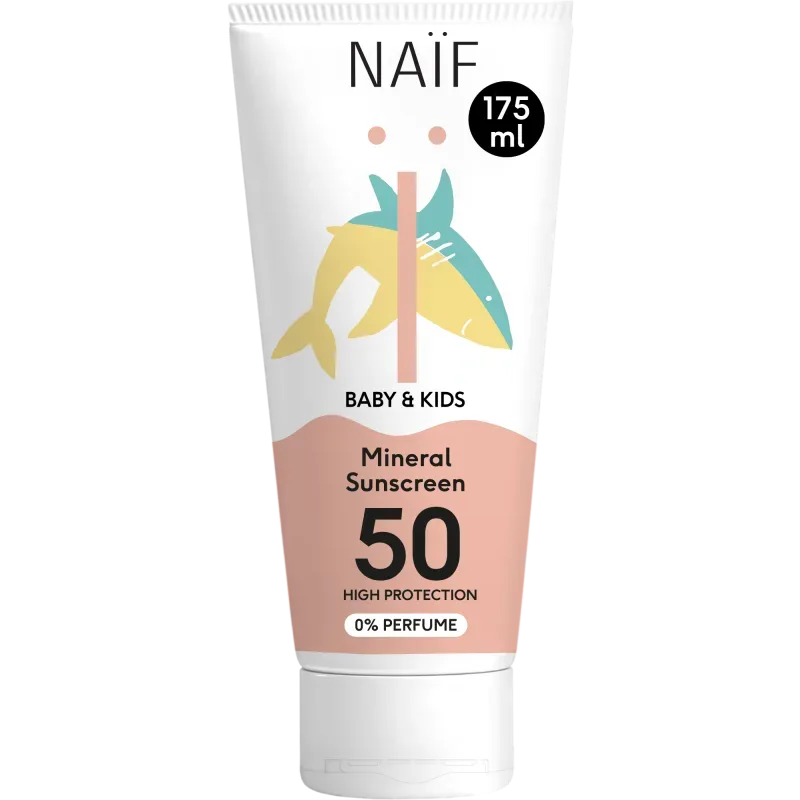 NaÏf Baby & Kids Mineral Sun cream SPF50, parfümfrei (175ml)