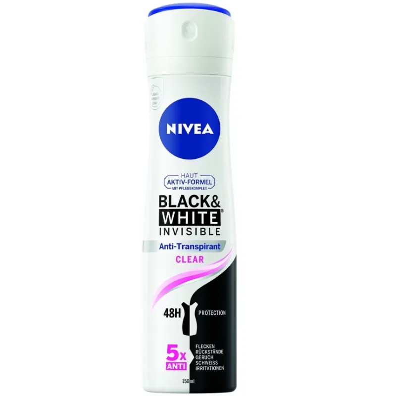 Nivea Black & White Invisible Clear Deospray (150ml)