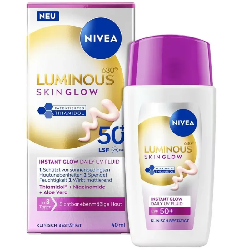 NIVEA Luminous Skin Glow Instant Glow Daily Fluid, LSF 50 (40ml)