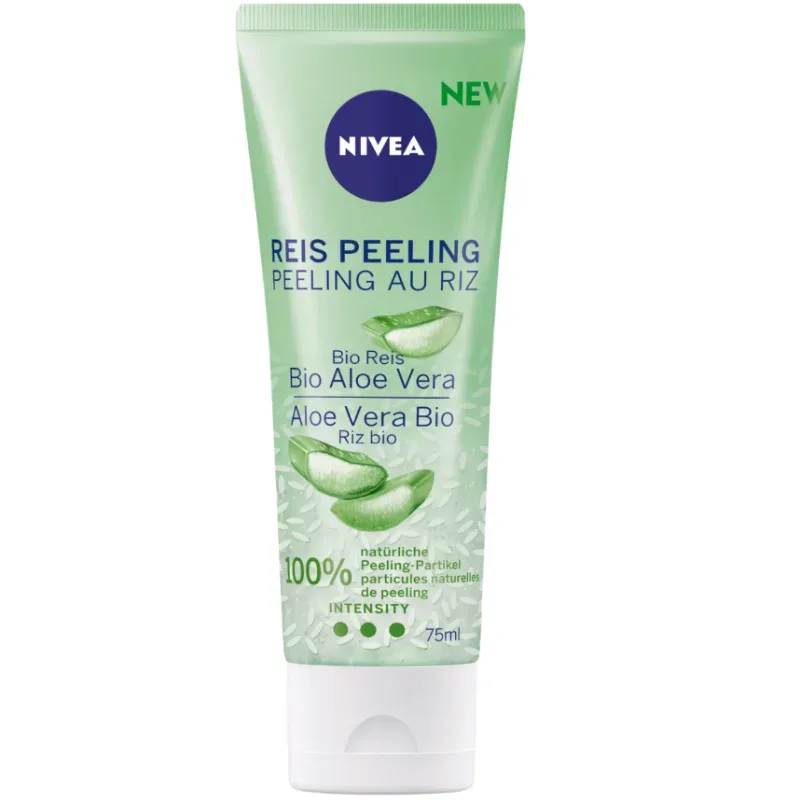 Nivea - Face Cleansing Reis Peeling Bio Aloe Vera, Reis & Aloe Vera, 75 ml