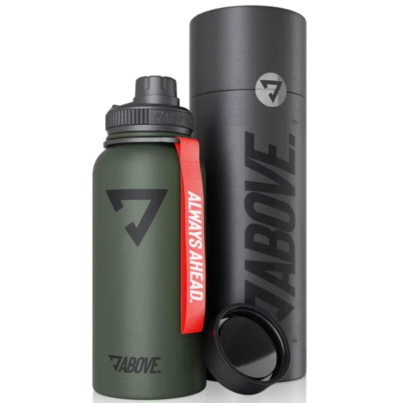 ABOVE. Edelstahl Thermosflasche, 950ml, olive (1 Stk)