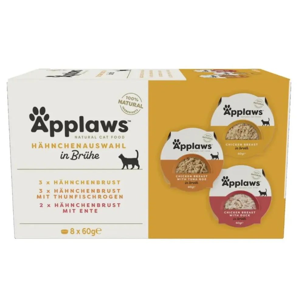 Applaws Cat Pot Probierpack  8 x 60 g - Hühnchenauswahl