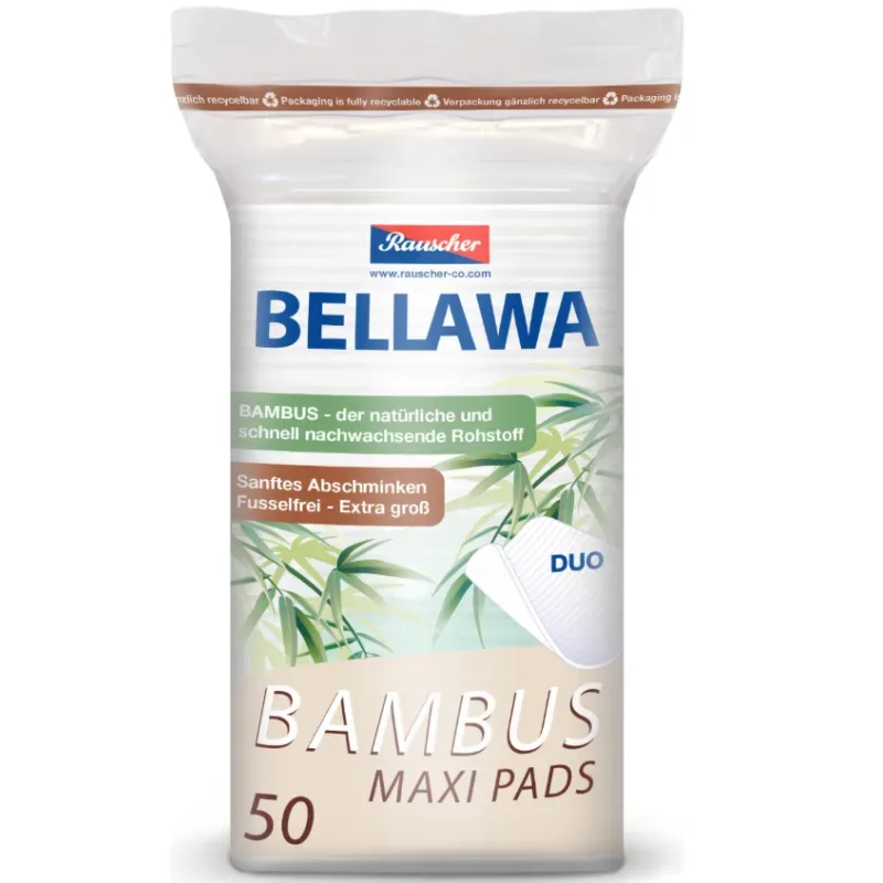 BELLAWA Abschminkpads Bambus Maxi (50 Stk)