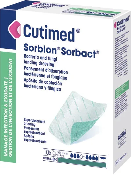 Cutimed Sorbion Sorbact 10x10cm steril 10 Stk