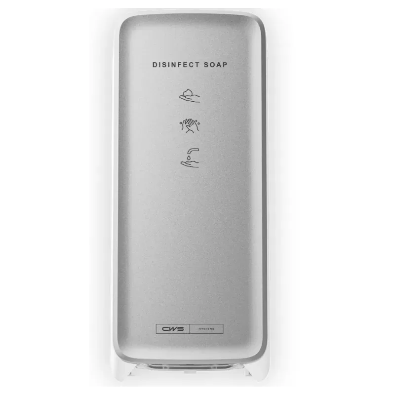 CWS Frontpanel PureLine Disinfect Foam Desinfektionsseifenspender, silber (1 Stk)