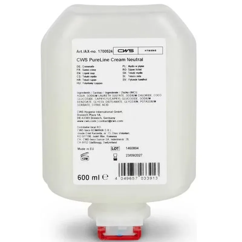 CWS PureLine Cream Neutral Seifencreme (8x600ml)