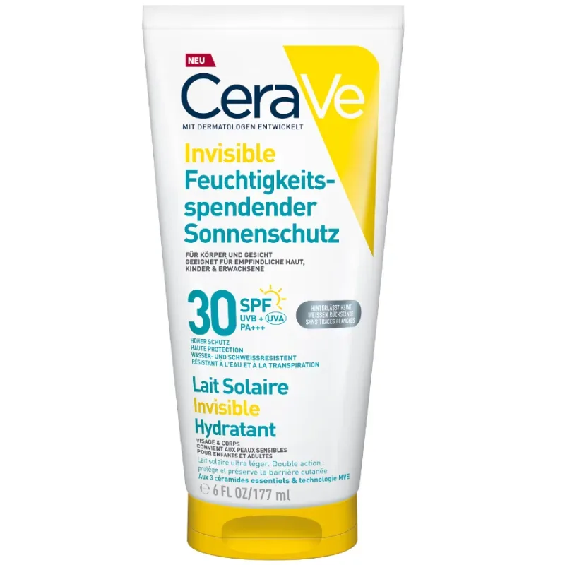 CeraVe - Invisible Feuchtigkeitsspendender Sonnenschutz LSF 30, 177 ml