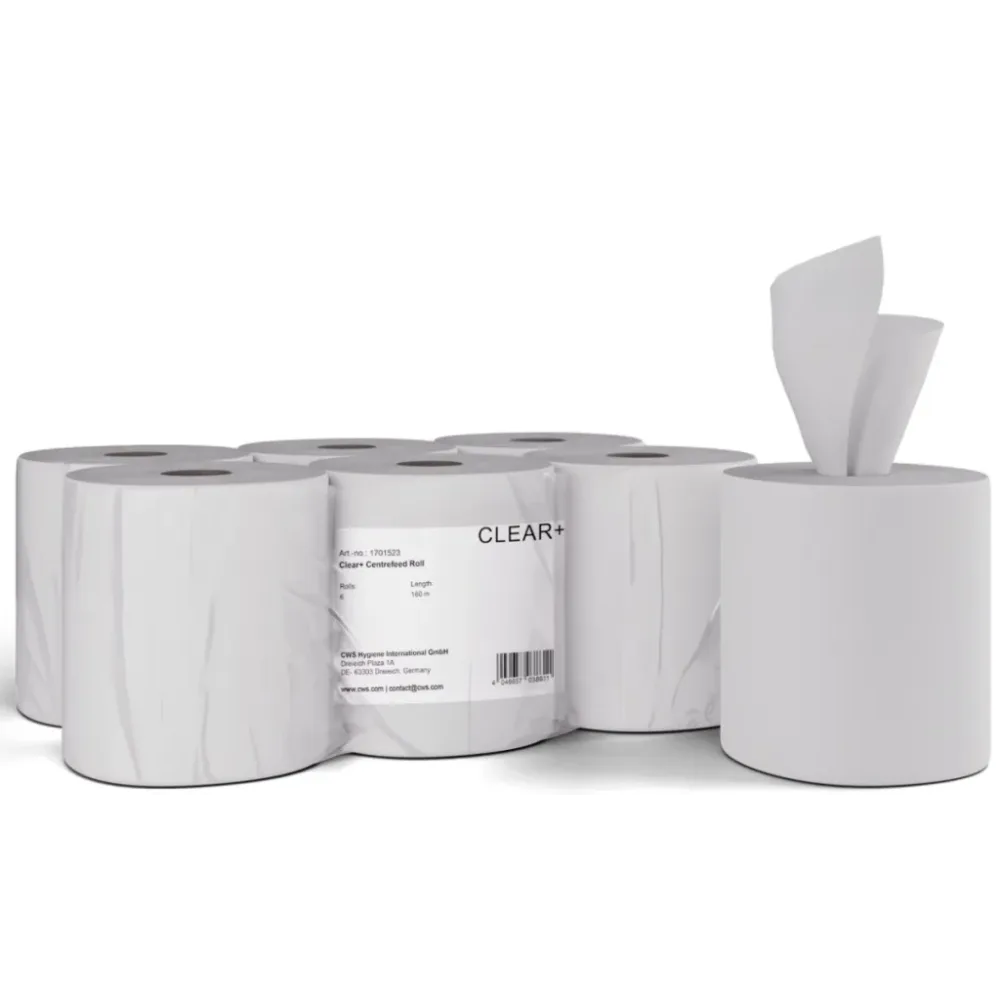 CLEAR+ by CWS Centerfeed-Papierrollen, 2-lagig (6 Stk)