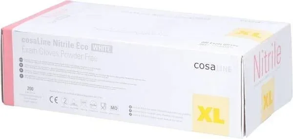 cosaLine Untersuchungshandschuhe XL Nitril Eco weiss puderfrei 200 Stk