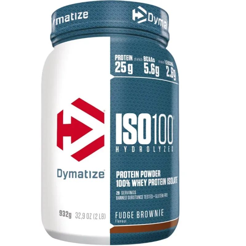 DYMATIZE - Power Pulver, Iso 100 Fudge Brownie 2lb, 932G