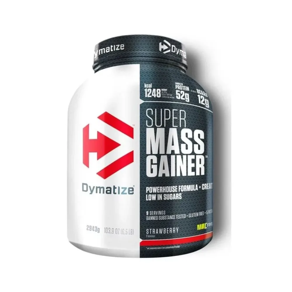 Dymatize Super Mass Gainer Strawberry 2943 g Proteinpulver Weiss, Herren, Größe: 0