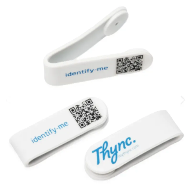 DynaTag SOS-Notfallclip mit QR-Code aus Silikon, weiss (1 Stk)