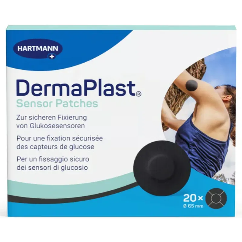 DermaPlast Sensor Patch schwarz, Durchmesser 29mm (20 Stk)