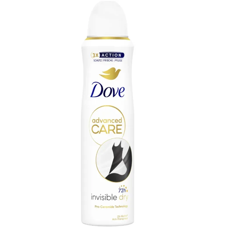 Dove - Advanced Care Invisible Dry Anti-Transpirant-Spray, Care Invisible Dry Aerosol, 150  ml