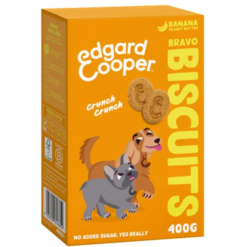 Edgard & Cooper Biscuits Banane, Snacks für Hunde (400g)