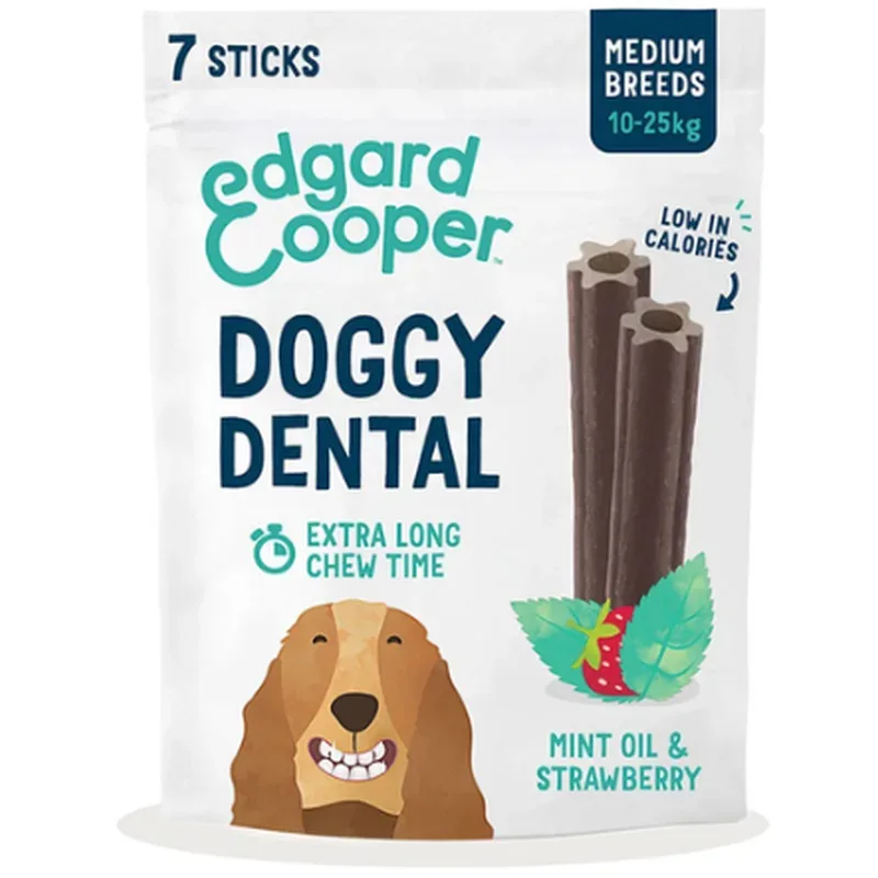 Edgard & Cooper Doggy Dental Erdbeere & Minze, Länge 12cm (160g)