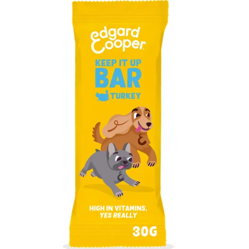 Edgard & Cooper keep it up Riegel Truthahn, Snacks für Hunde (30g)