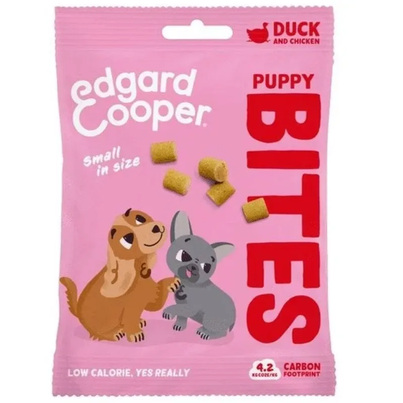 Edgard & Cooper Puppy, Bites Ente & Huhn small, Snacks für Hunde (50g)