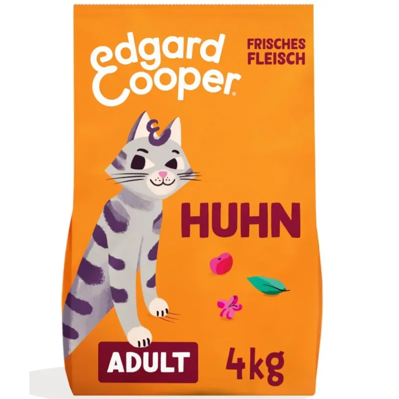 Edgard & Cooper Trockenfutter Adult Katzen, Huhn mit Cranberrys (4kg)