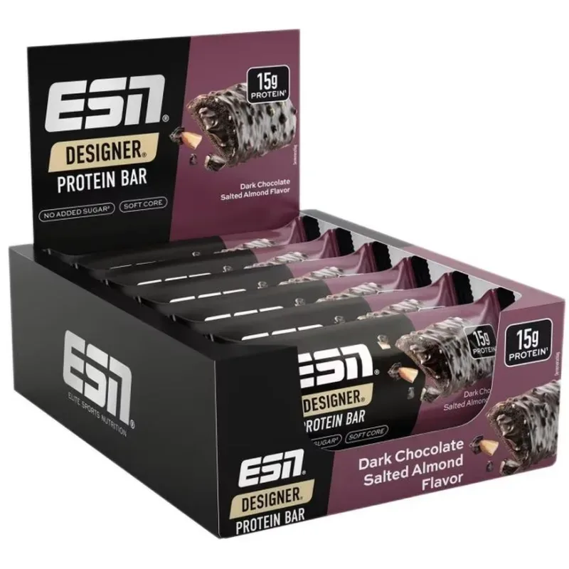 ESN Designer Protein Bar Dark Chocolate Salted Almond (12x45g)