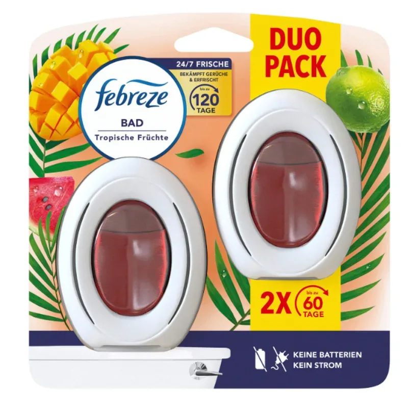 FEBREZE Bad Lufterfrischer 972115 Tropische Fr&uuml;chte 2x8ml