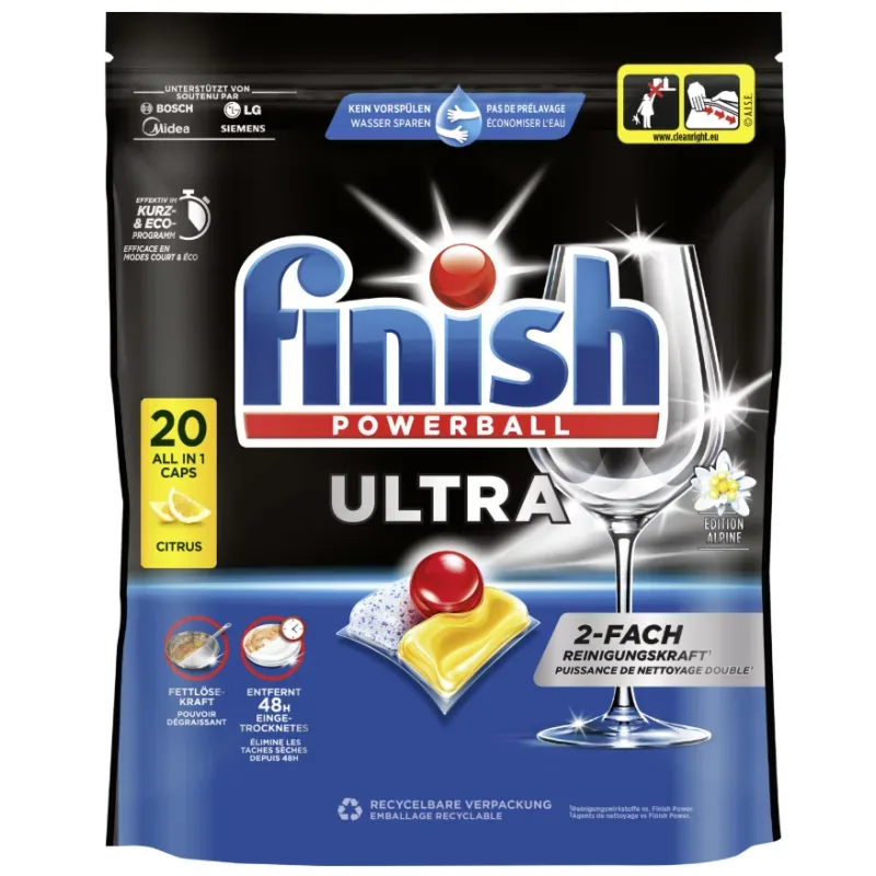 finish Ultra All in 1 Citrus Spülmaschinen Caps (20 Stk)