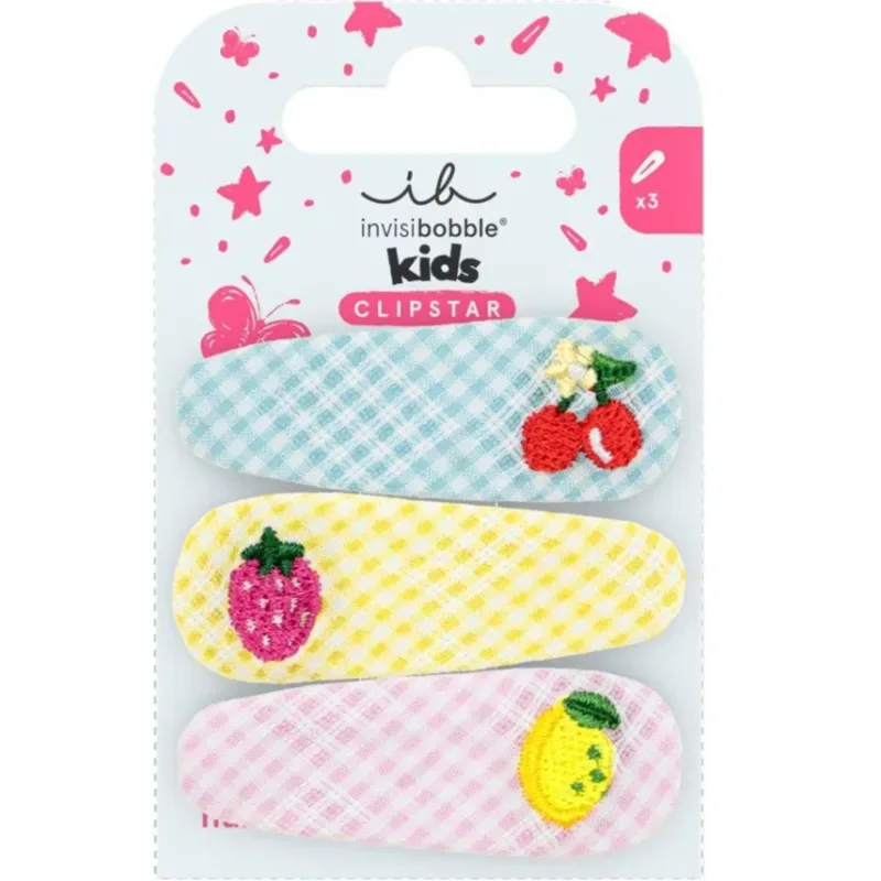 Invisibobble Kinder-Haarklammer Clipstar Garden Snack (3 Stk)