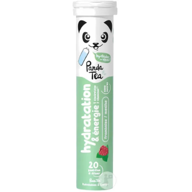 Panda Tea Hydratation Brausetabletten Himbeere und Minze (20 Stk)