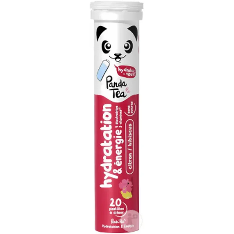 Panda Tea Hydratation Brausetabletten Zitrone und Hibiskus (8x20 Stk)