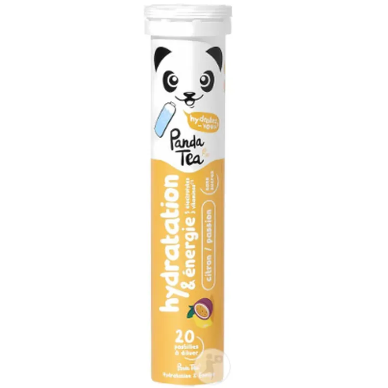 Panda Tea Hydratation Brausetabletten Zitrone und Passionsfrucht (8x20 Stk)