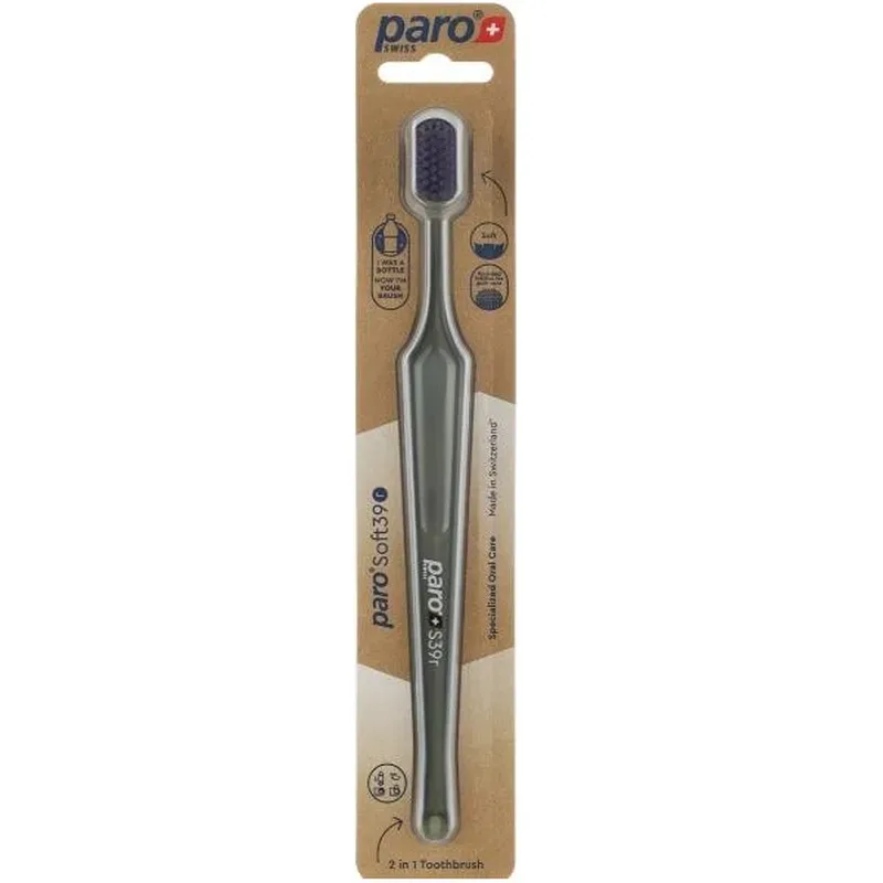 paro Zahnbürste soft 39r re-grey (1 Stk)
