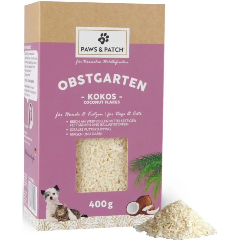 Paws & Patch Kokosflocken für Hunde und Katzen (400g)