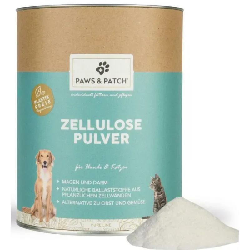 Paws & Patch Zellulose Pulver für Hunde und Katzen (250g)