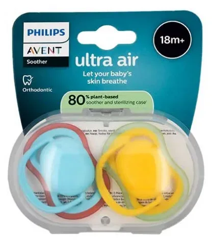 Philips Avent Schnuller Ultra Air Day 18+ Monate blau/gelb/rosa/rot 2 Stk