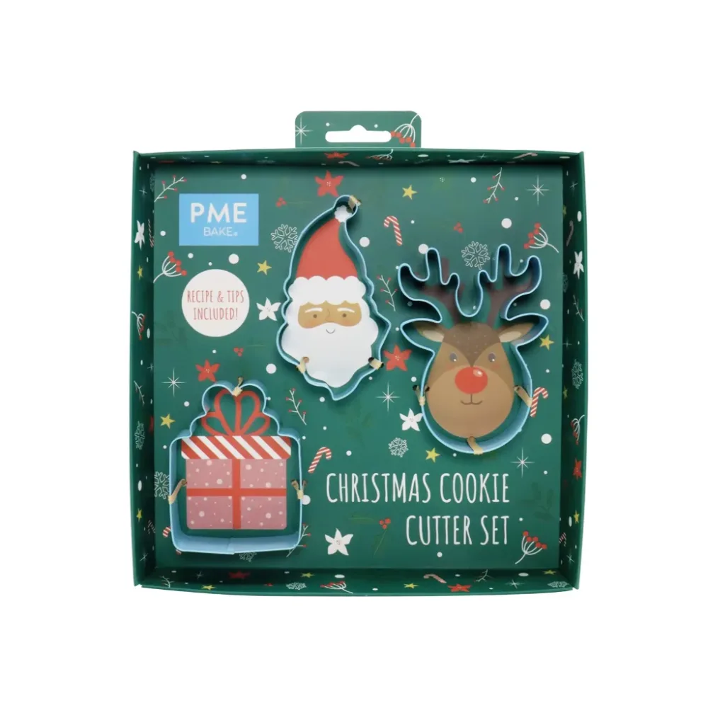 PME Cake Weihnachtsmann Plätzchenausstecher-Set (3-teilig)