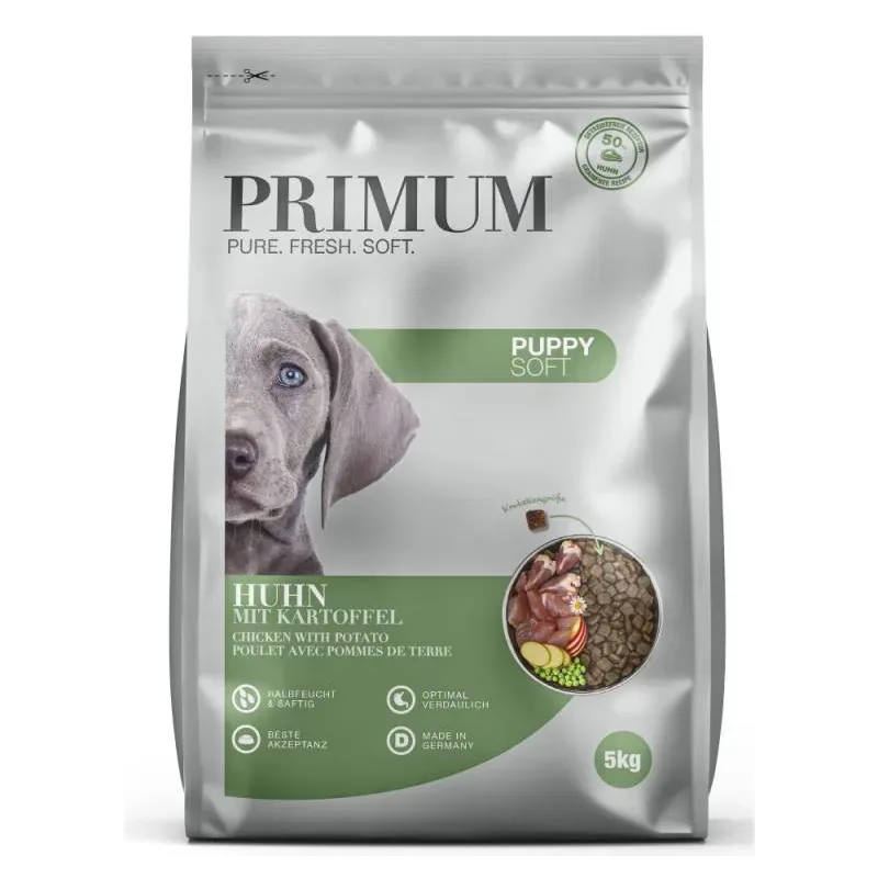 PRIMUM Soft Puppy Huhn mit Kartoffel, Trockenfutter für Hunde (5kg)